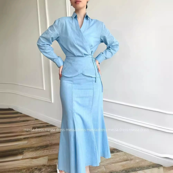 Middle East Series Women's Clothing ~ Blue Dress Set